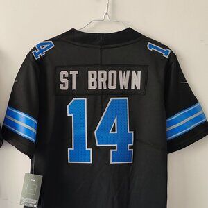KIDS 14 Amon-Ra St. Brown Youth 2024 Black Jersey